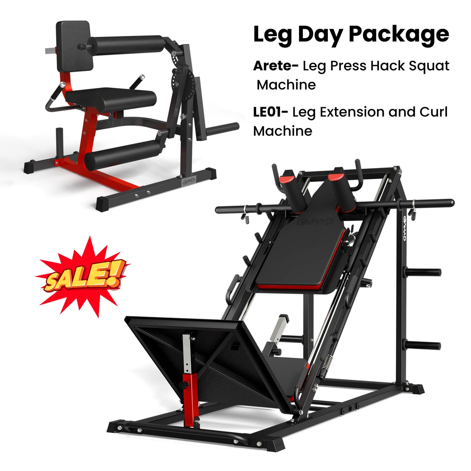 GMWD 1.4k Budget Leg Day Package Leg Press Machine and Leg Curl 