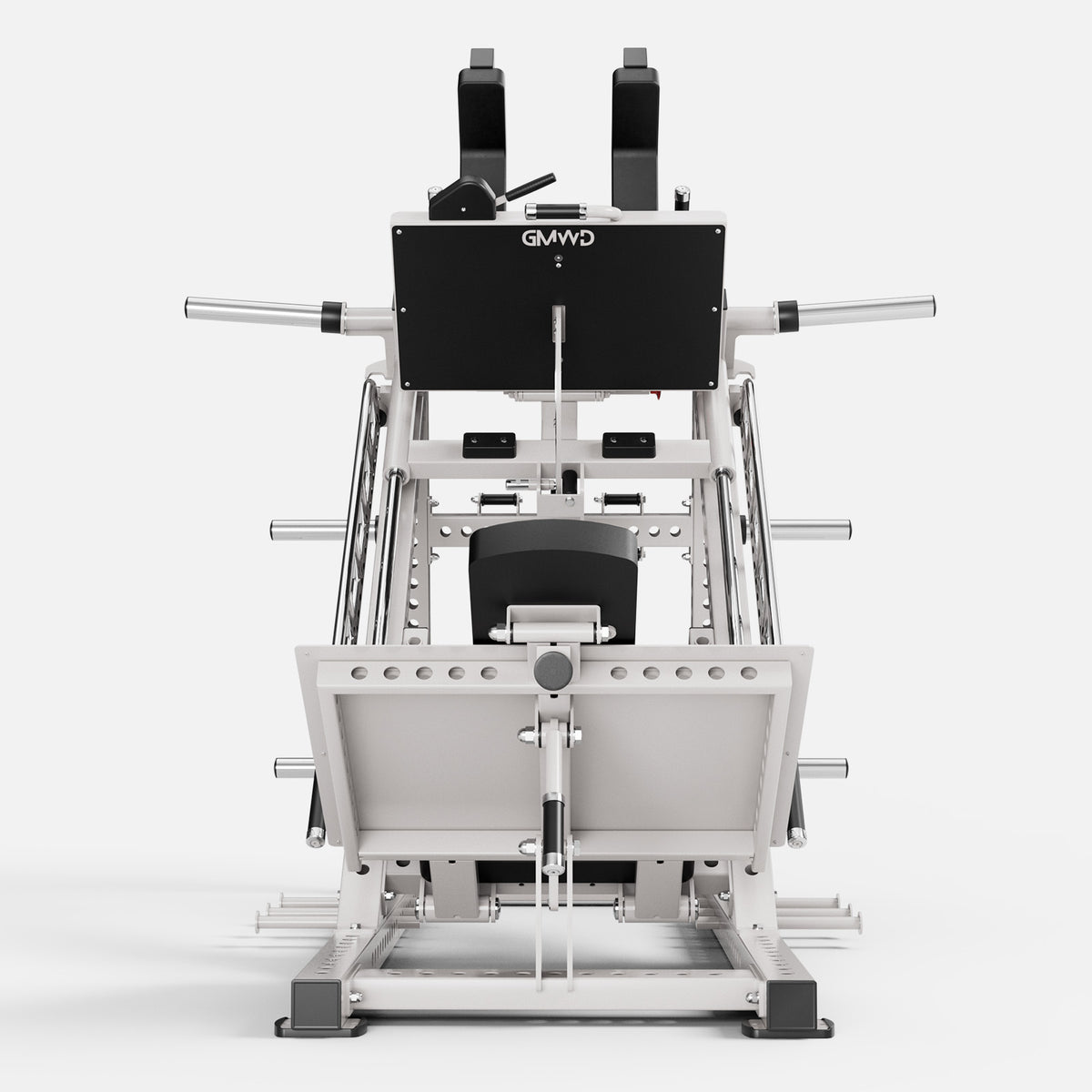 GMWD Ascent DD12 Leg Press and Hack Squat Machine White - Straight Front View