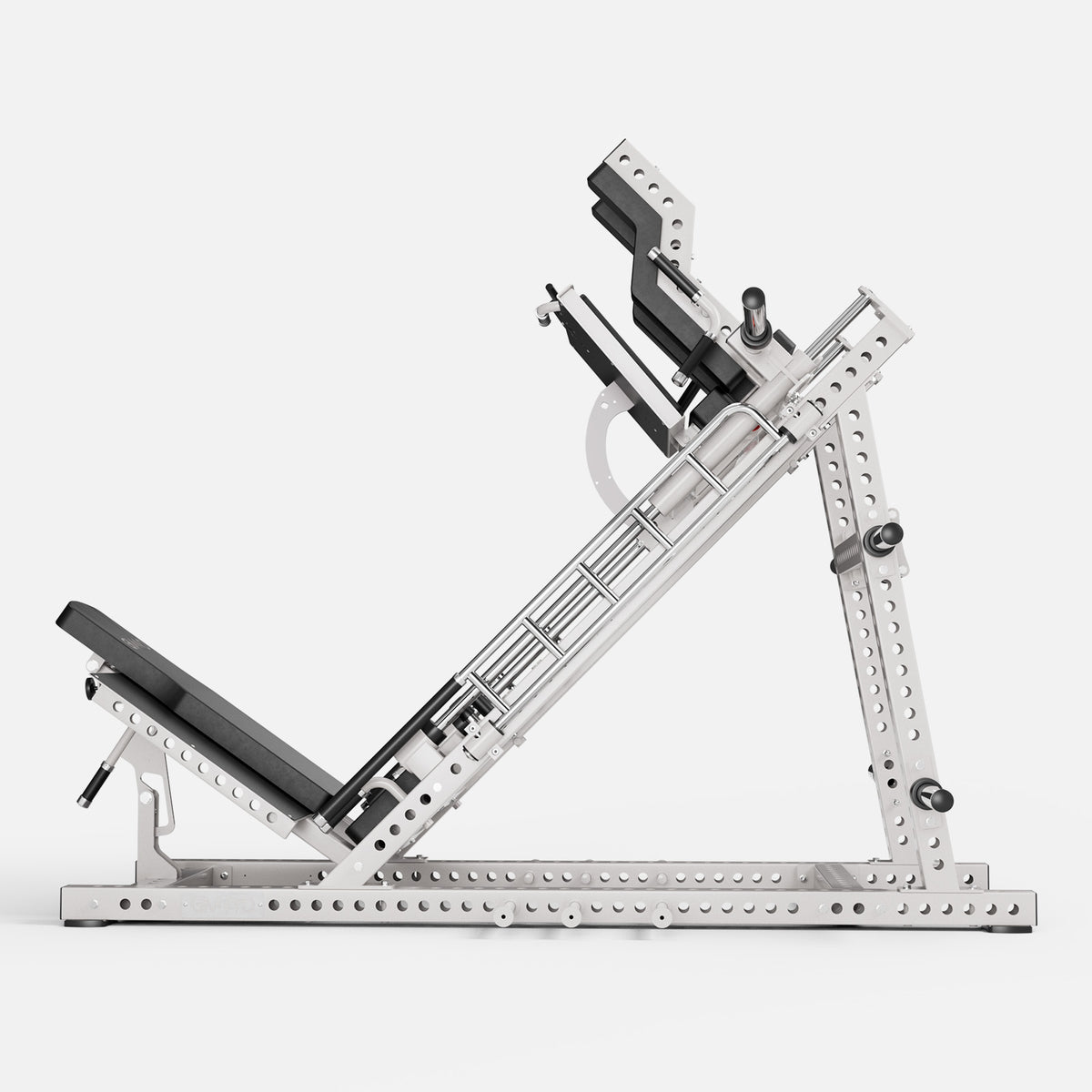 GMWD Ascent DD12 Leg Press and Hack Squat Machine White - Right Side Profile View