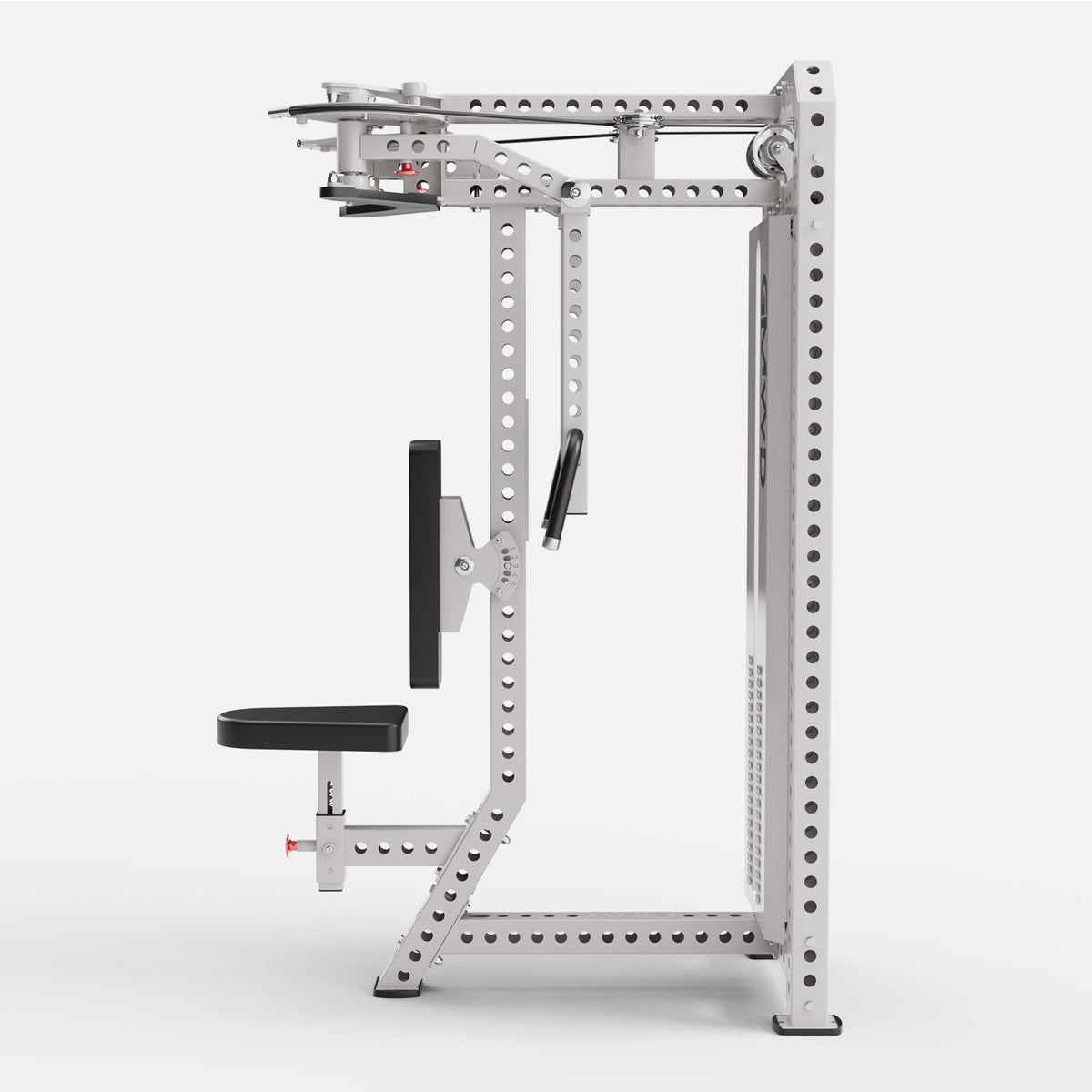 GMWD Ascent FR2 Dual-Function Pec Fly & Rear Delt Machine White - Left Side Profile View