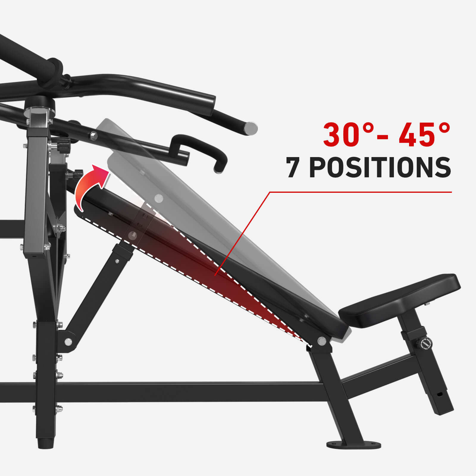 chest press machine V2 30° 45° 7 positions-gmwd fitness