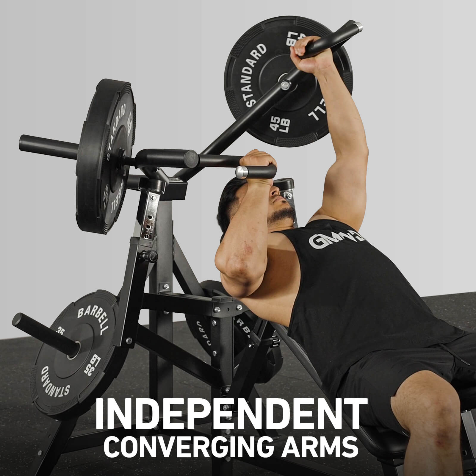 chest press machine V2 independent converging arms-gmwd fitness