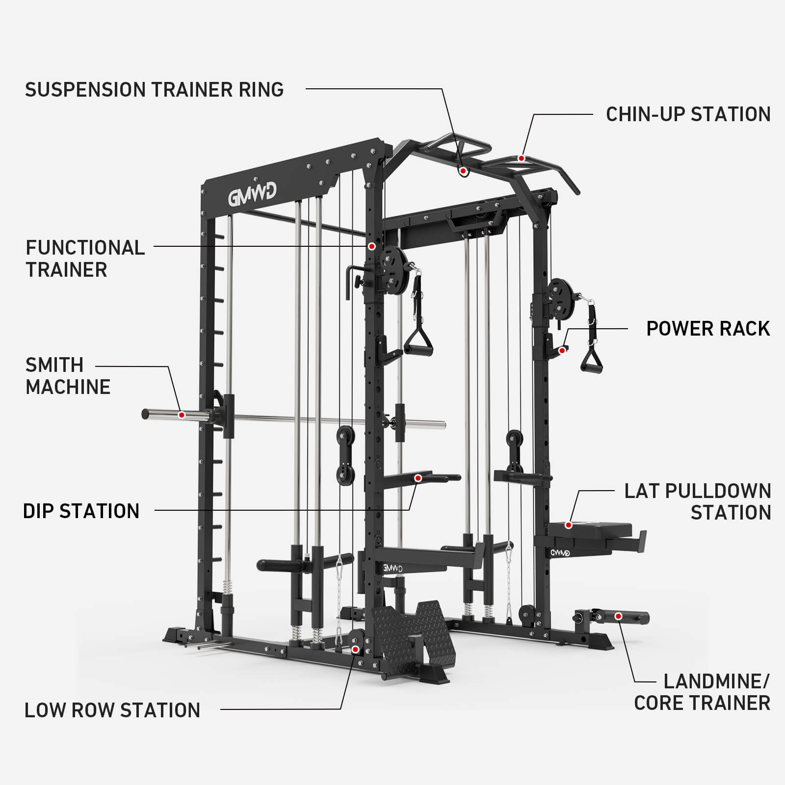 Dual Action Smith Machine with Functional Trainer SM01