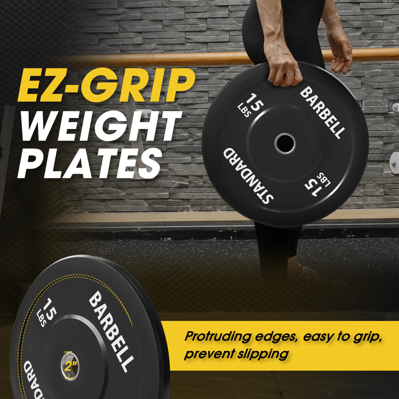 EZ Grip Olympic Bumper Plates 230LBS Combo