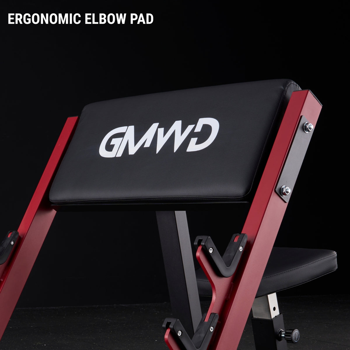 GMWD PB02 Preacher Curl Bench Ergonomic Elbow Pad with Thick Foam Cushion for Bicep Workouts
