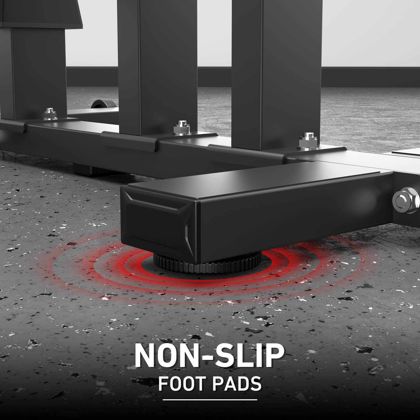 seated row machine rm00 non slip foot pads-gmwd fitness