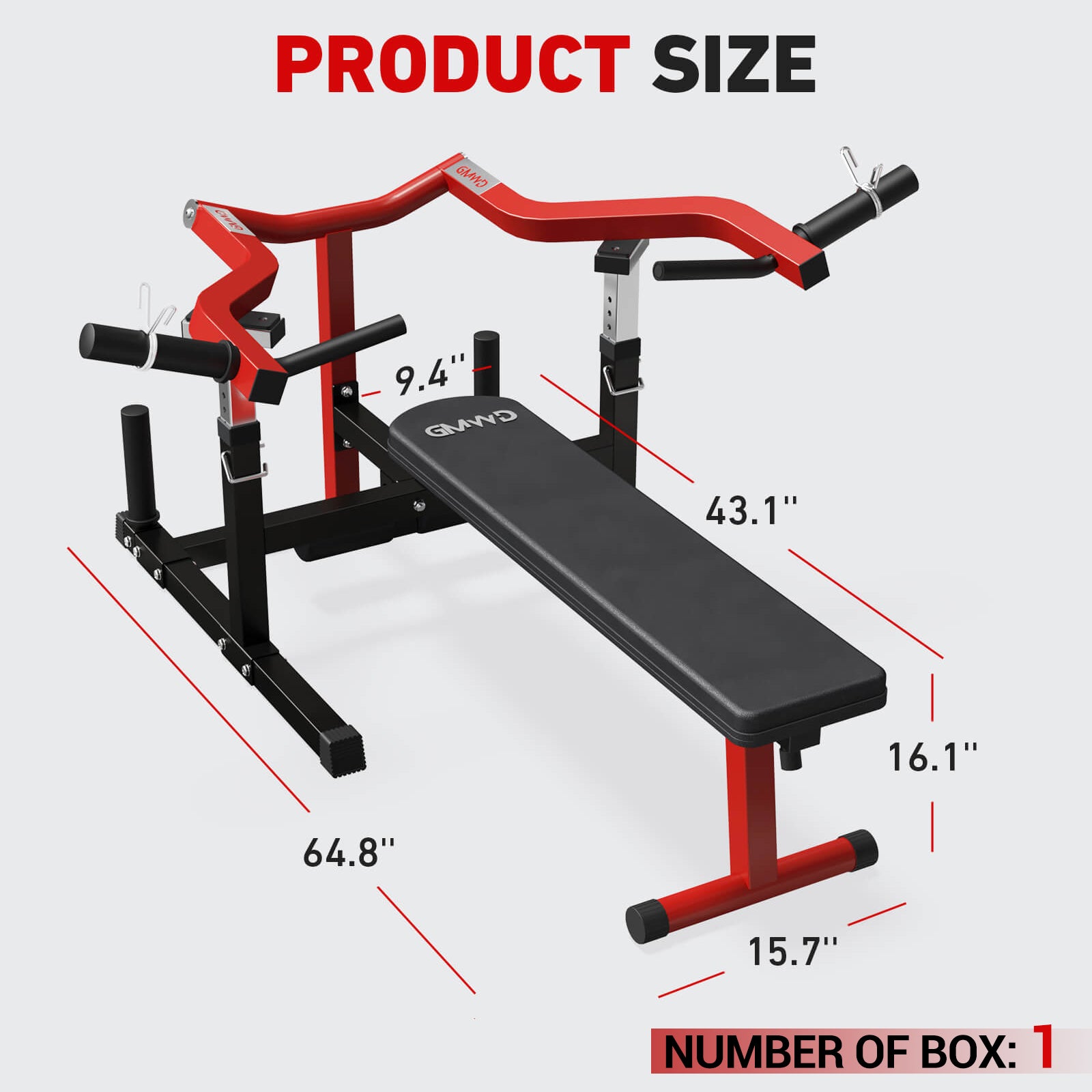Compact Incline/ Flat Bench Press Machine V1