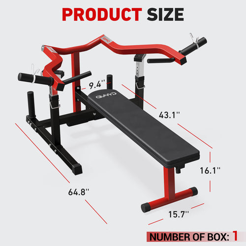 Foldable Chest Press Machine with Independent Arms - GMWD