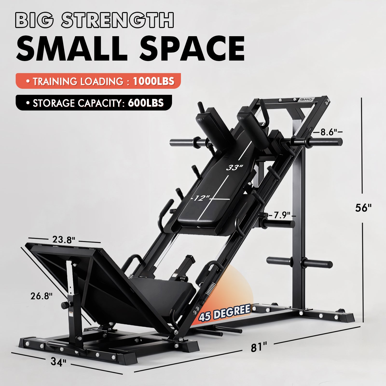 2-in-1 Leg Press Hack Squat Machine DD07