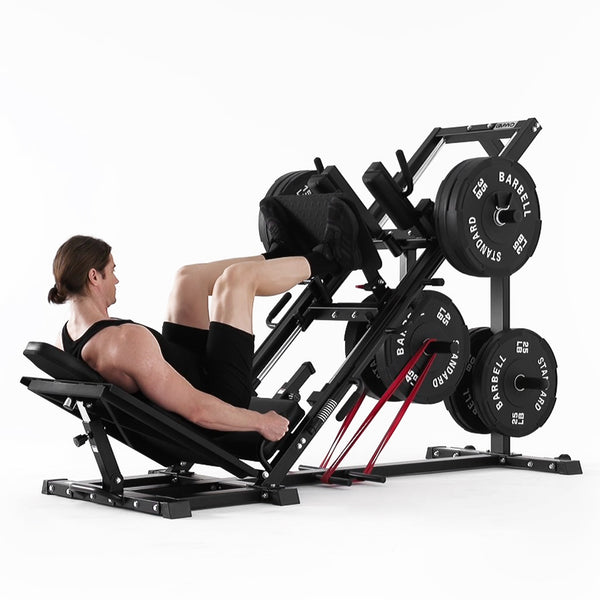 Home Gym Leg Press Hack Squat Combo Machine, Plate-loaded - GMWD