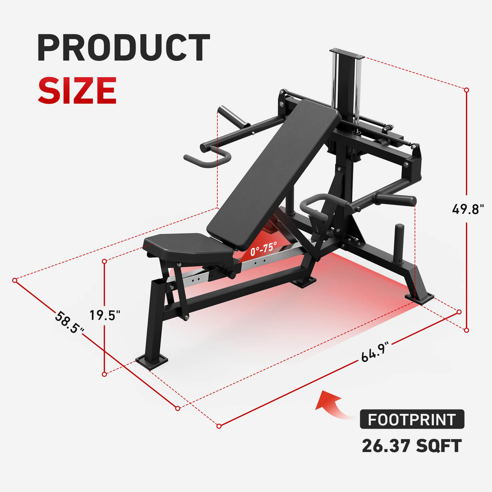 3-in-1  Bench Press Shoulder Press Machine V7