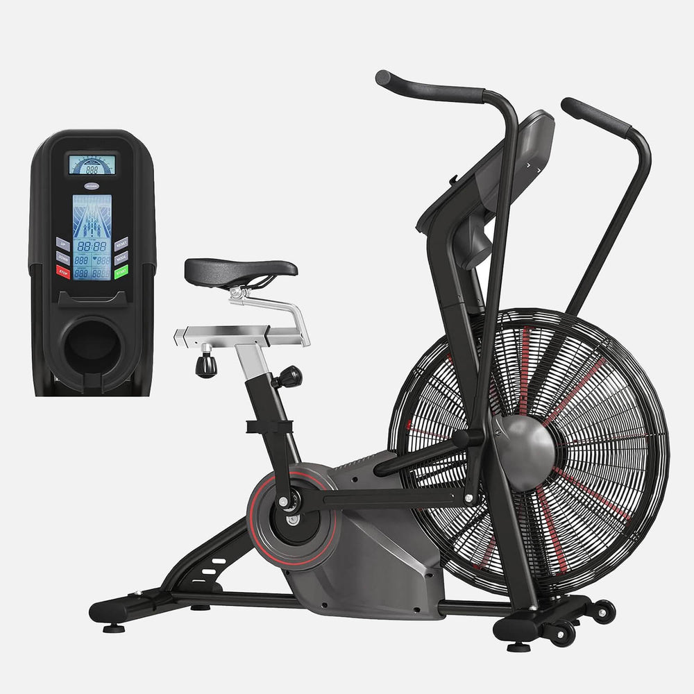 Exercise Bike, Air Resistance Cardio Machine, Stationary Bike - GMWD