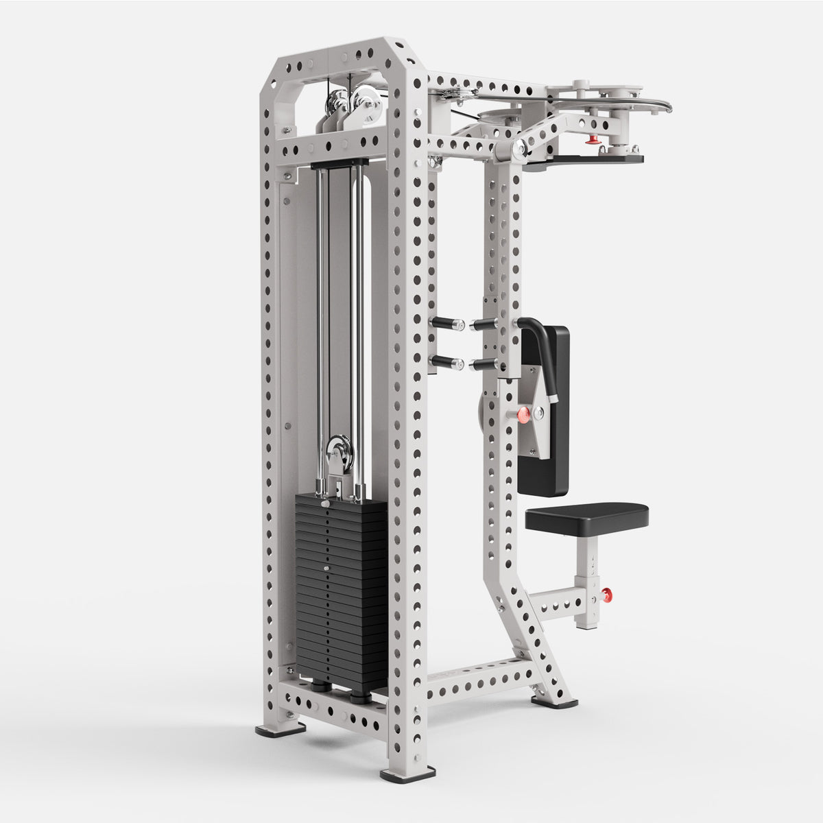 GMWD Ascent FR2 Pec Fly and Rear Delt Machine White - Rear 3/4 Angle Perspective