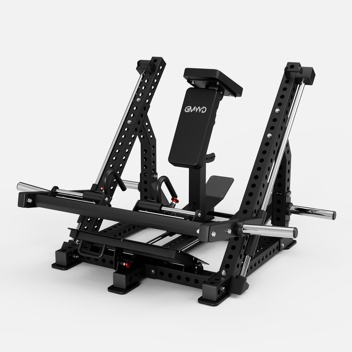 GMWD Ascent SR9 Dual-Sided Linear Row Machine Black - Front 3/4 Perspective View