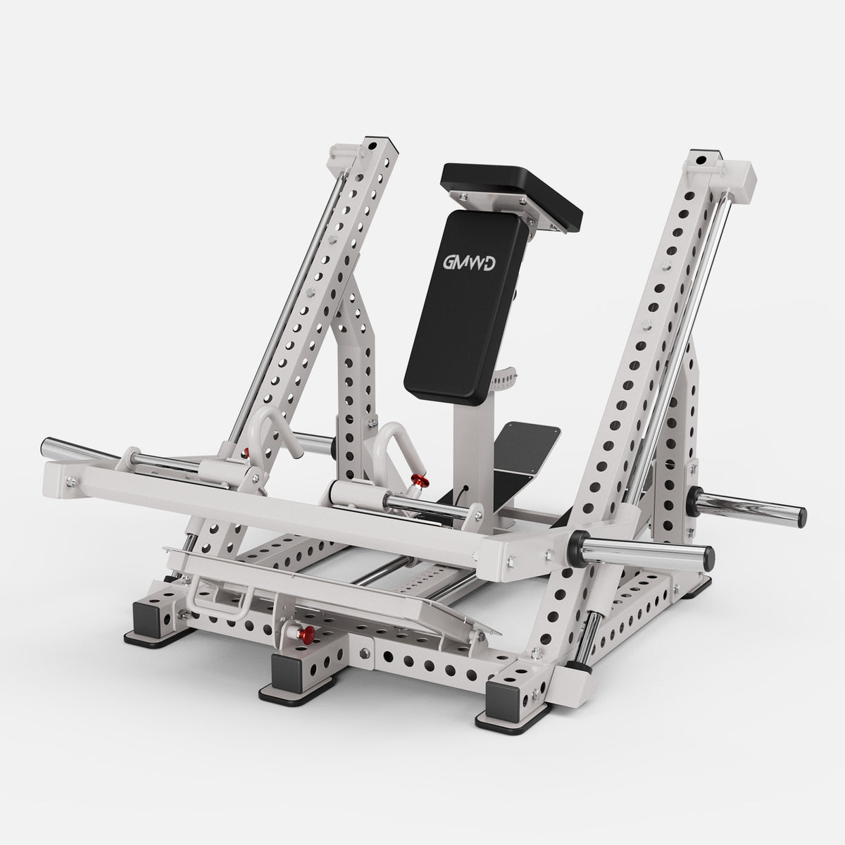 GMWD Ascent SR9 Dual-Sided Linear Row Machine White - Front 3/4 Perspective View