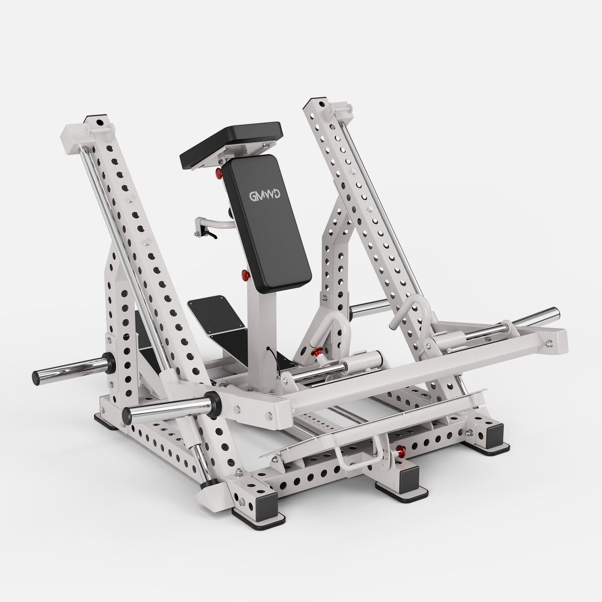 GMWD Ascent SR9 Dual-Sided Linear Row Machine White - Front Side Isometric View