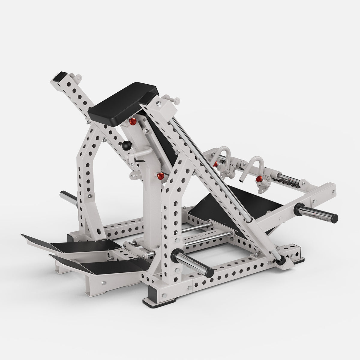 GMWD Ascent SR9 Dual-Sided Linear Row Machine White - Rear Angle Perspective