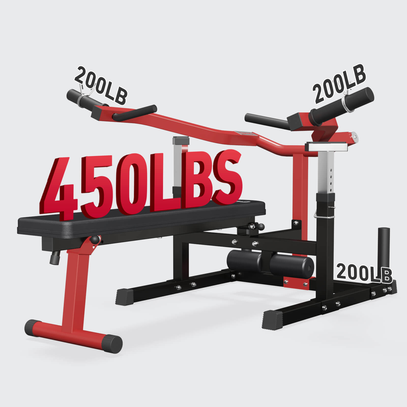 gmwd bench press machine v1 detail 450lbs weight load capacity