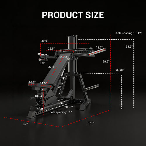 GMWD V8 FID Bench Press & Shoulder Press Machine | 3x3 Steel
