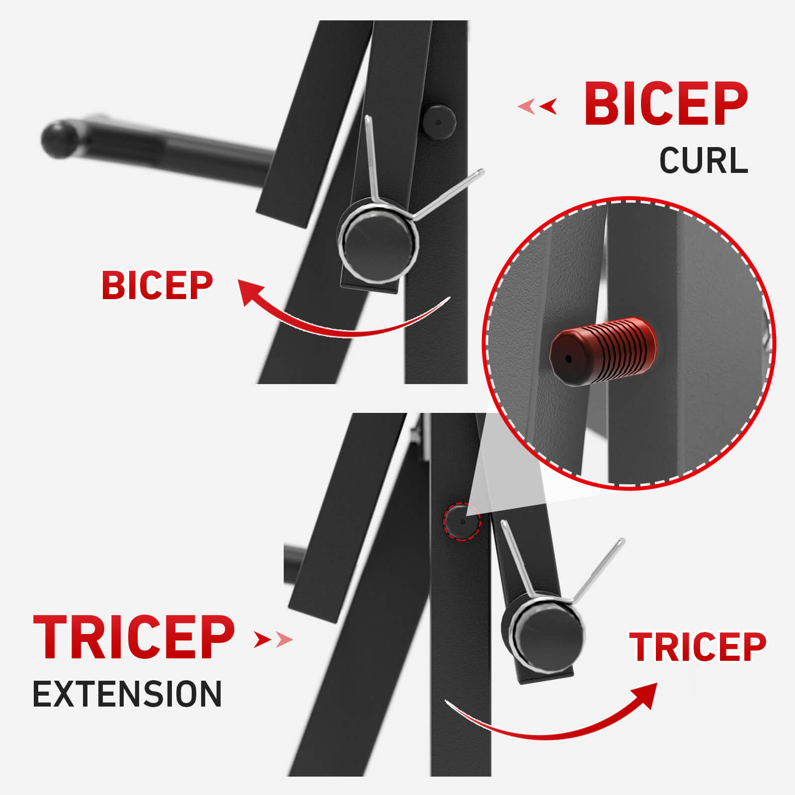 Bicep Curl And Tricep Extension Machine WJ32