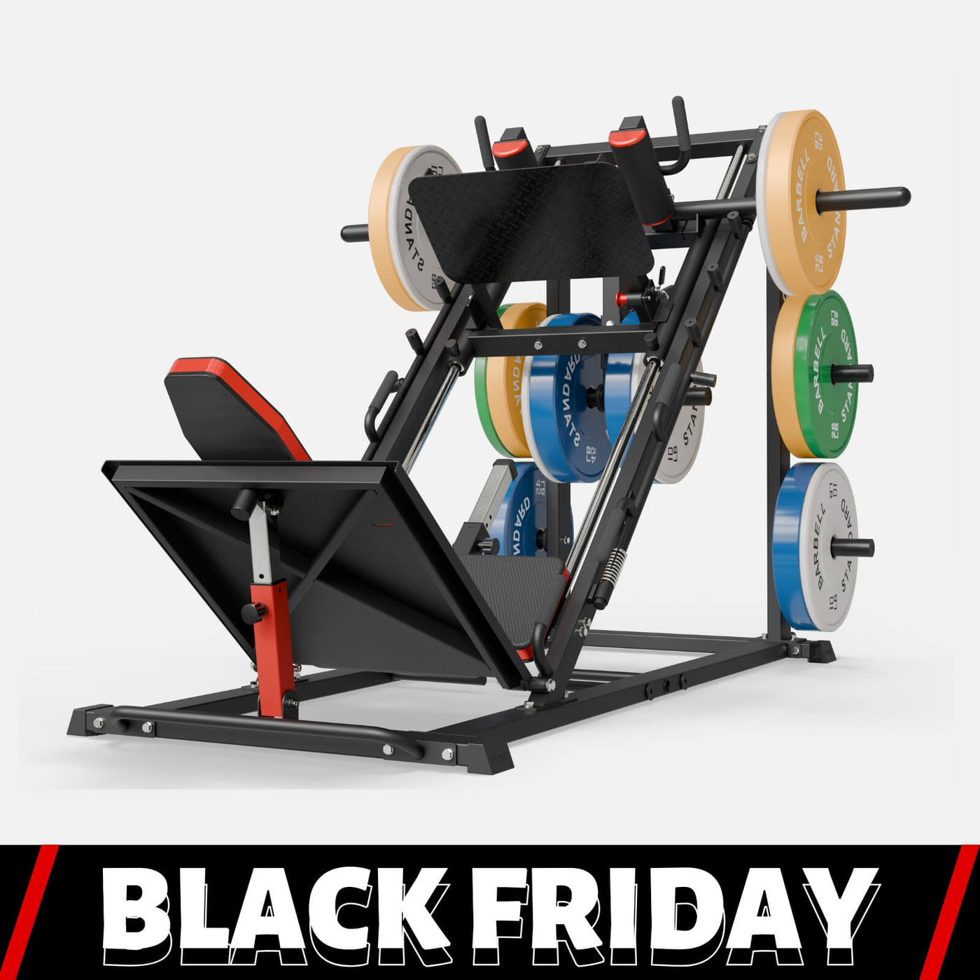 GMWD 3-In-1 Leg Press Hack Squat Machine 1500lbs Capacity Compact Leg ...