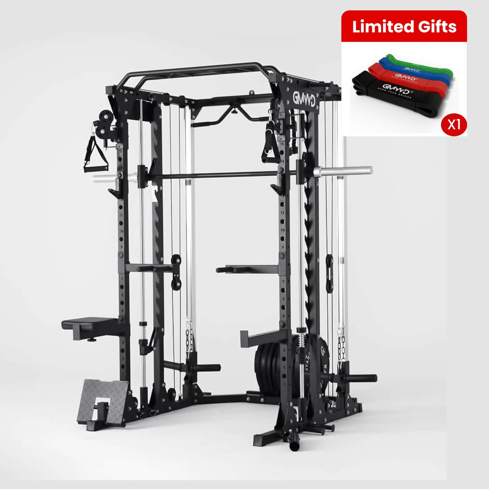 All-In-One Smith Machine with Functional Trainer SM12