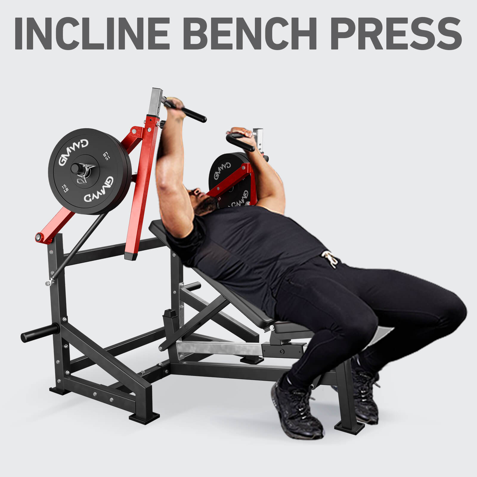 gmwd chest press and shoulder press machine cp01 incline bench press movement