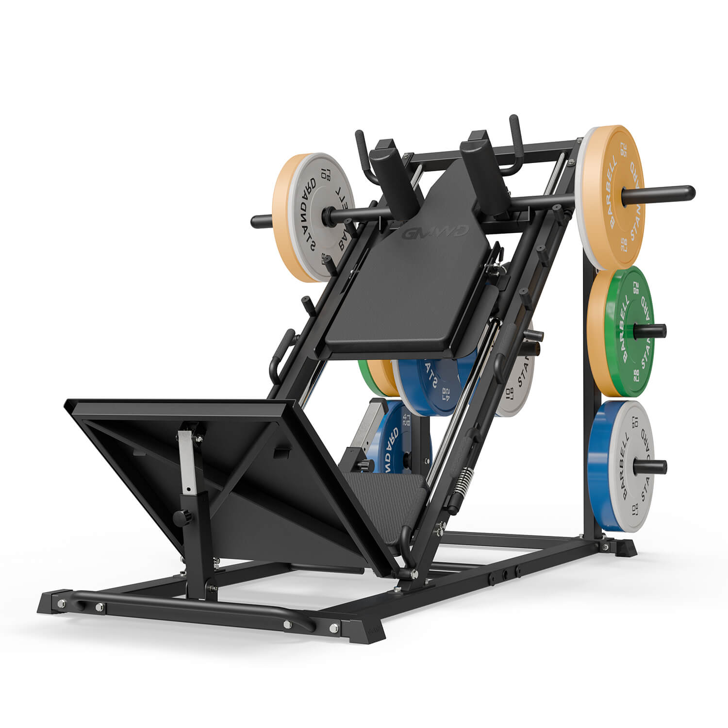 Arete™ 3-In-1 Hack Squat Leg Press Machine With Calf Block