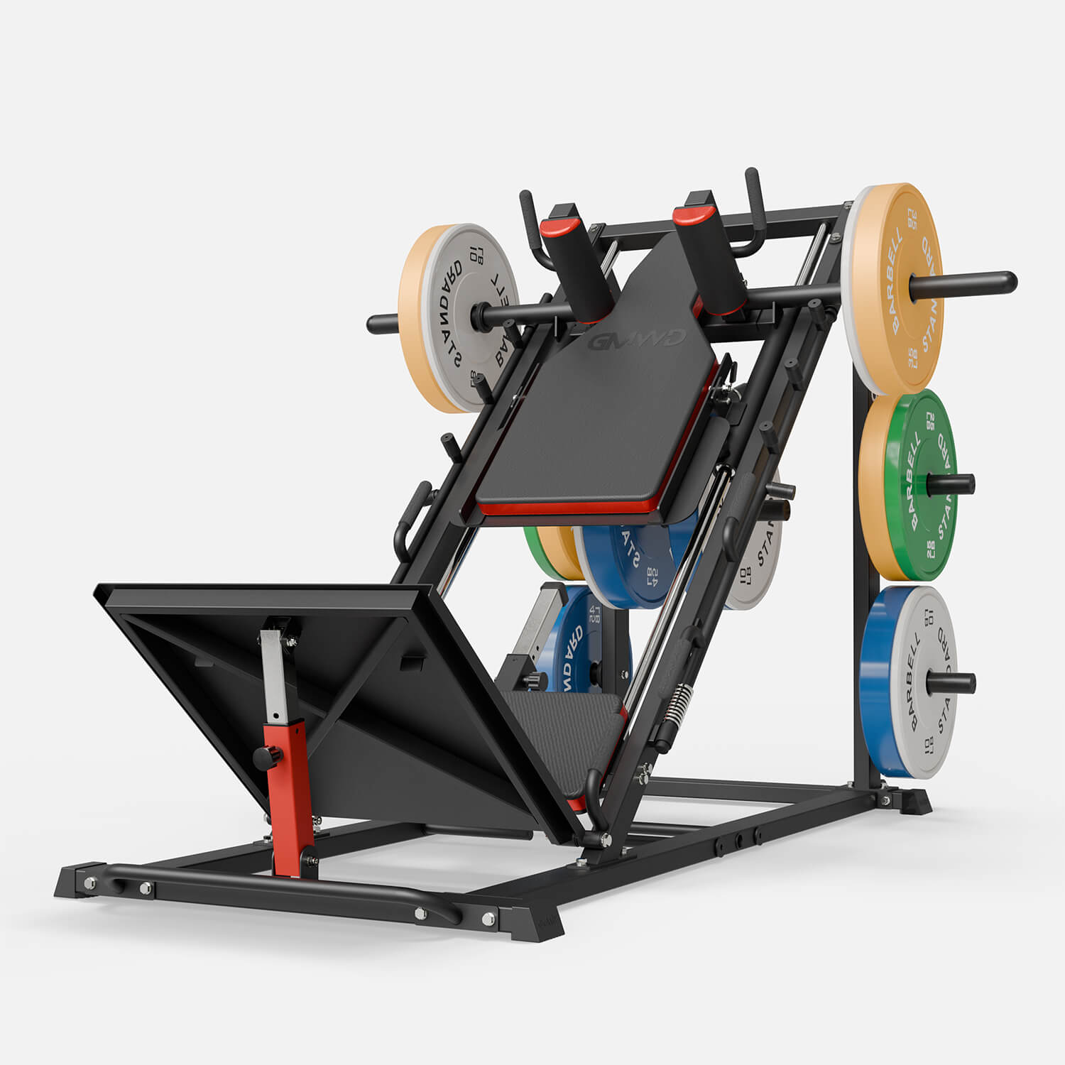 Arete™ 3-In-1 Hack Squat Leg Press Machine With Calf Block