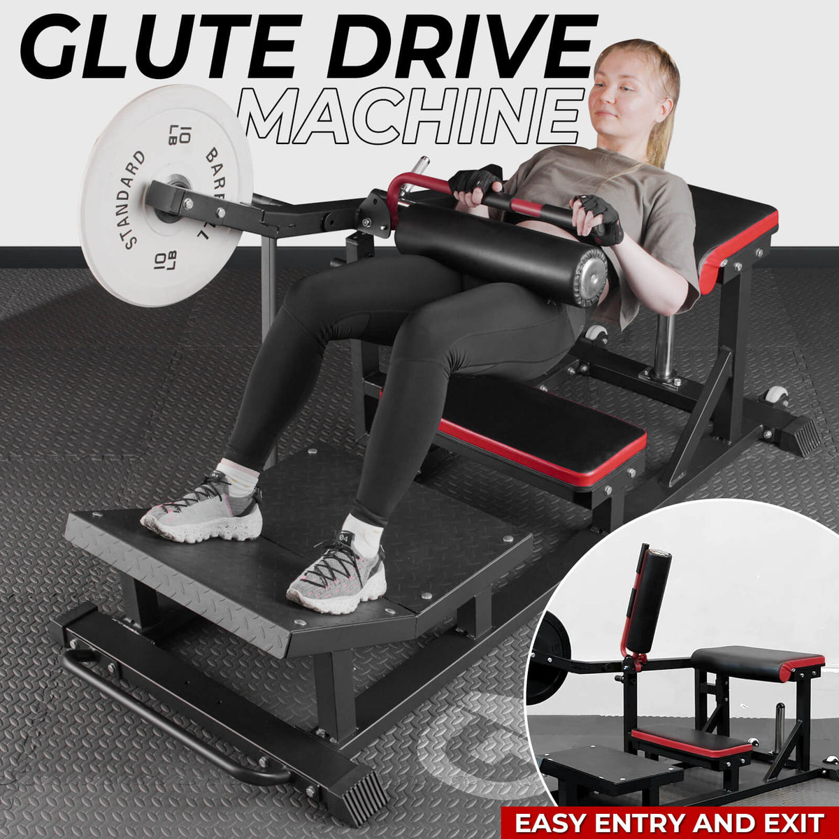 Thrust Machine Gym GMWD Hip Thrust Machine 800LBS Glute Bridge Machine For Butt Shaping ...