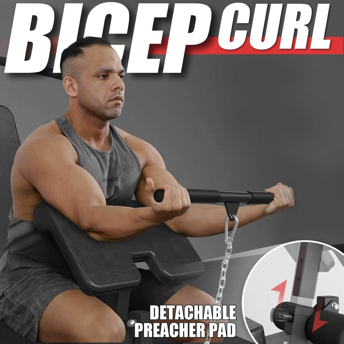 Home Gym Station Chest Fly Shoulder Press PEC Fly LAT Pulldown - GMWD