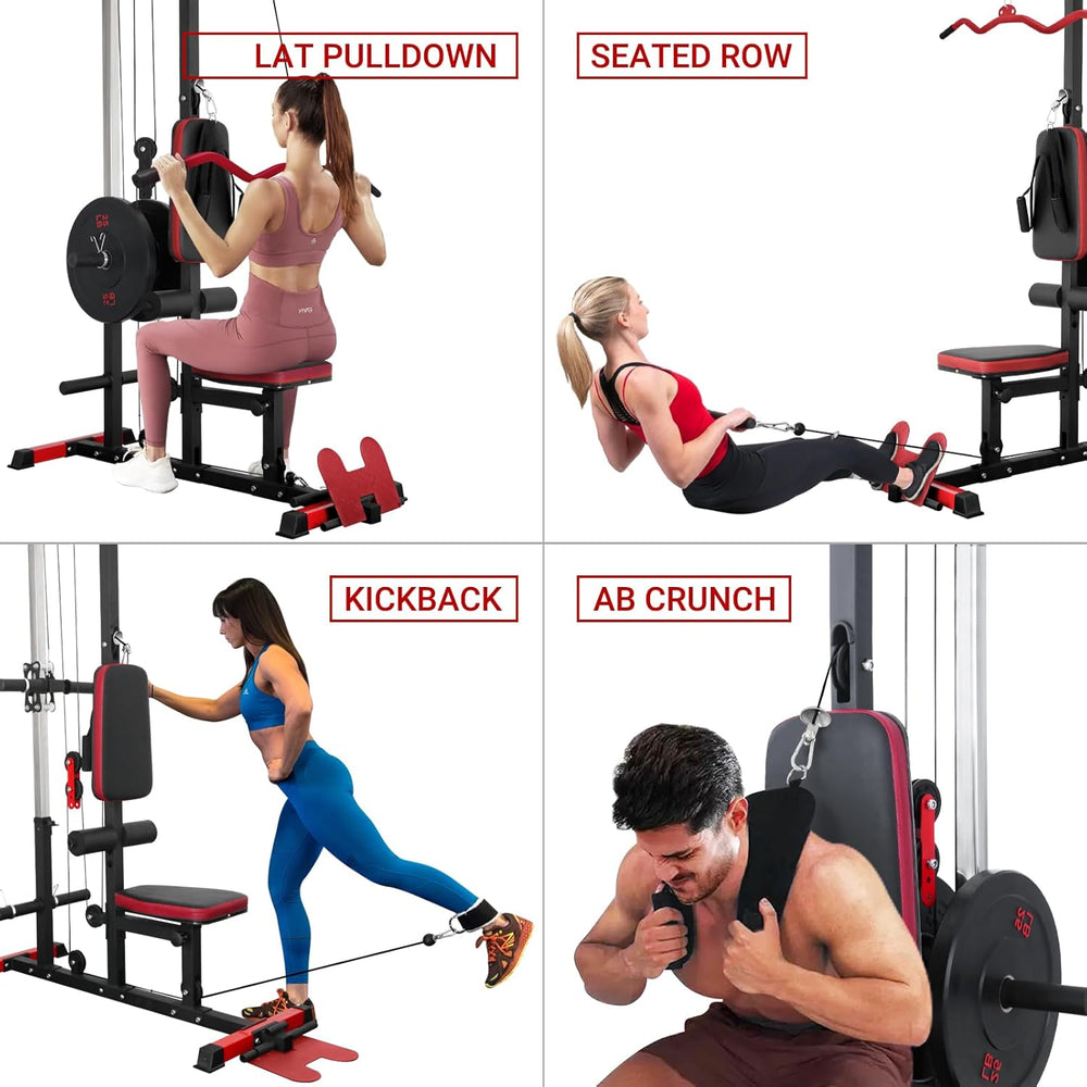 LA01 Lat Tower, Lat Pulldown Low Row Cable Machine - GMWD