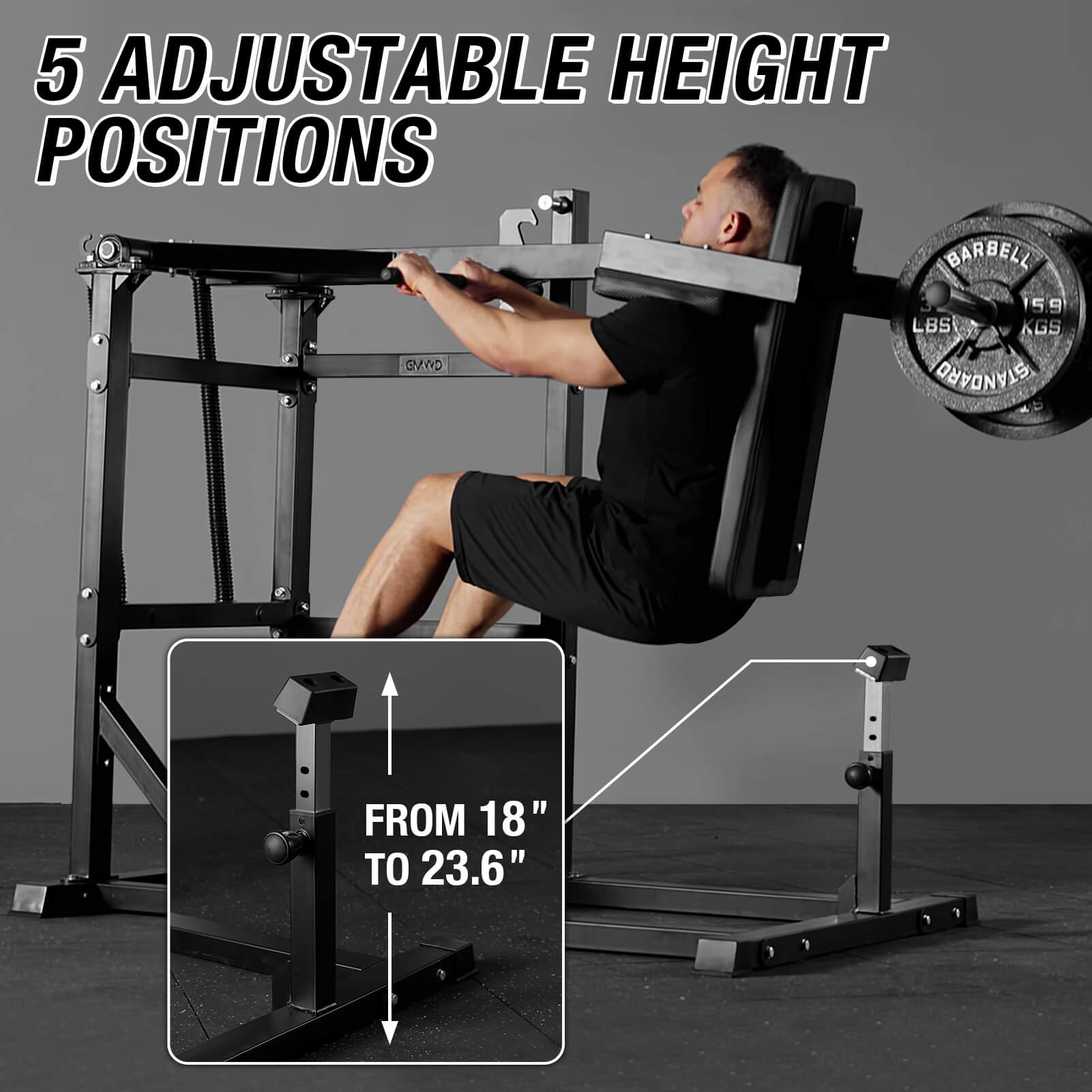 leverage gym pendulum squat machine main-gmwd fitness