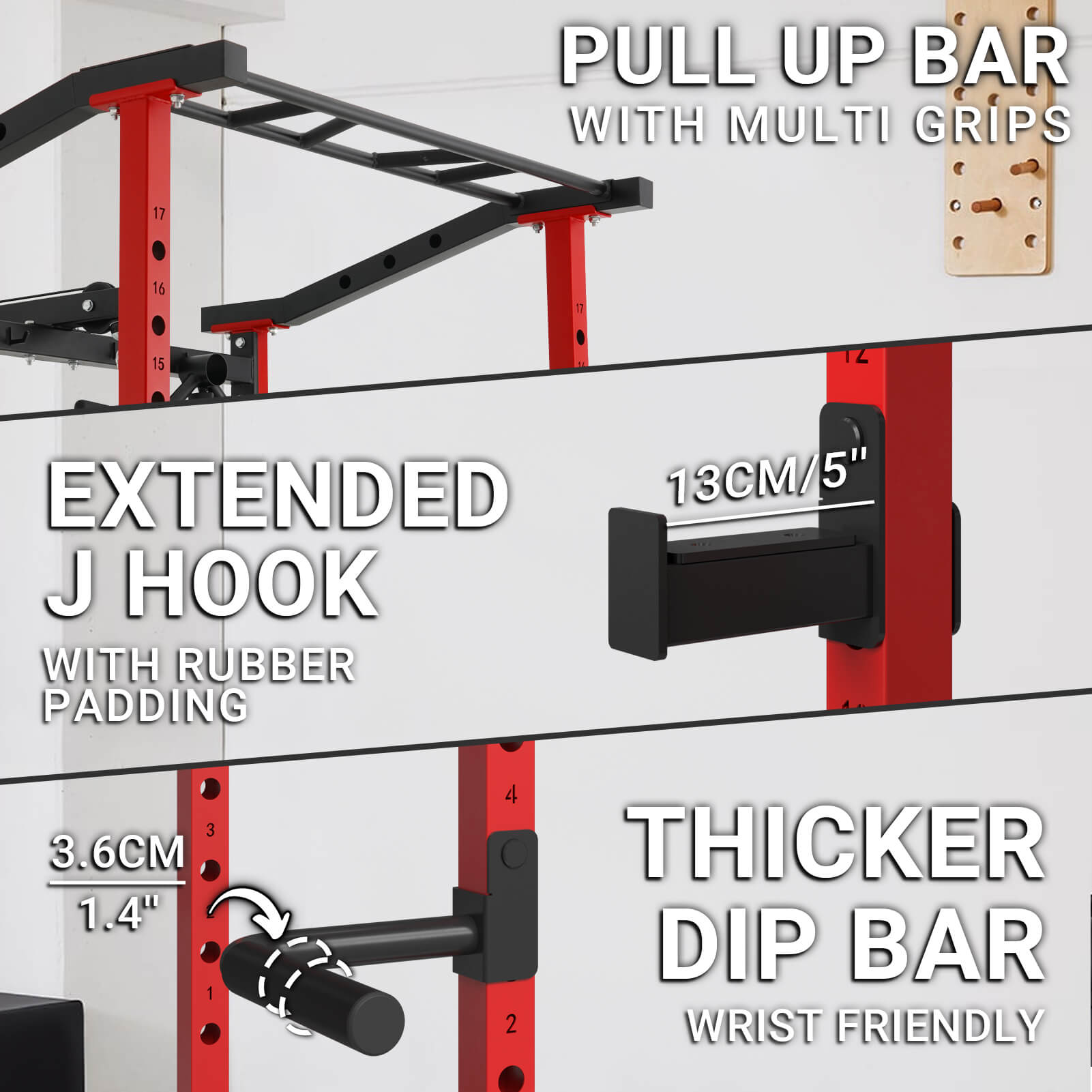 Power Cage with Lat Pulldown C3 pullup bar Jhooks thicker dip bar gmwd