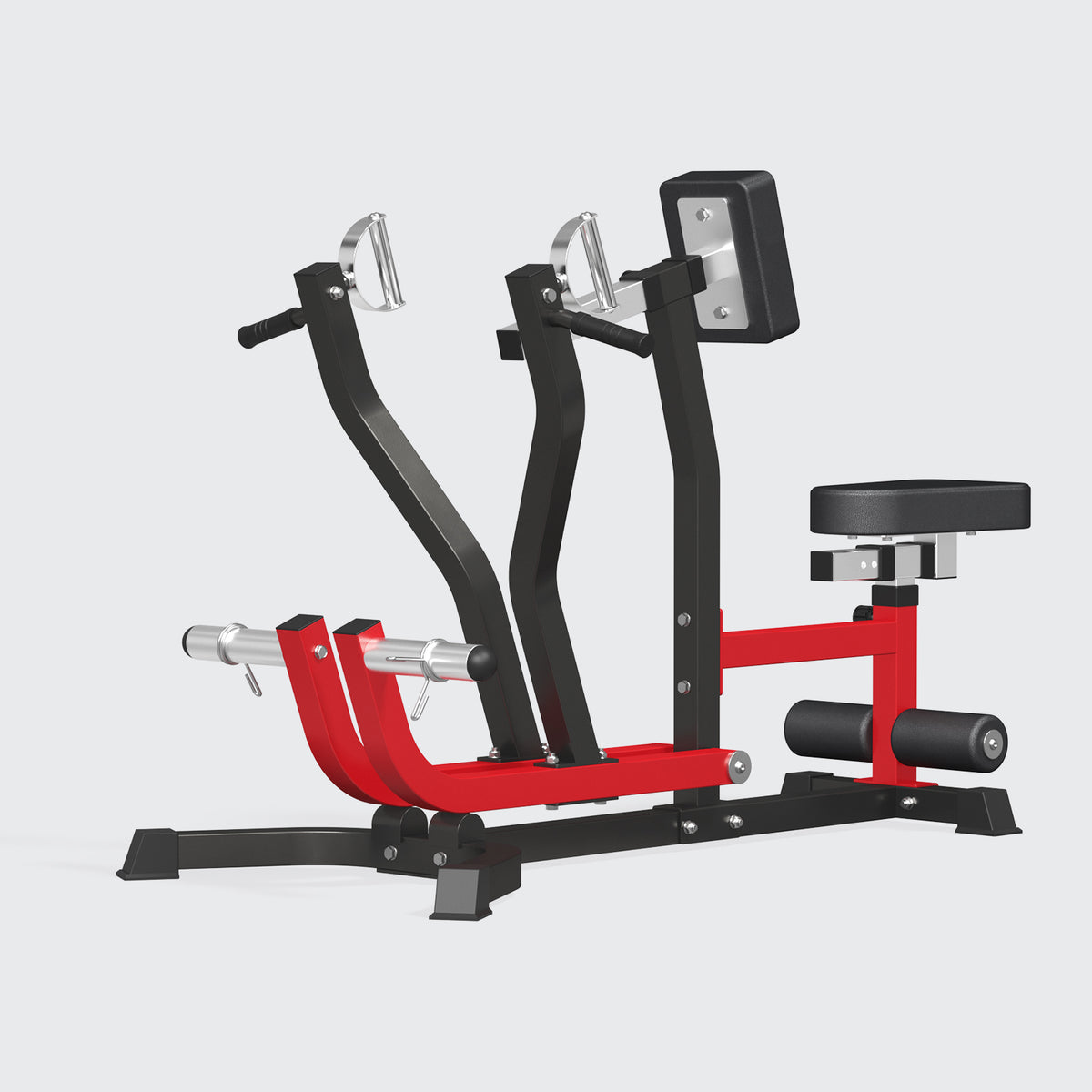 High Seated Rower GMWD Seated Row Machine, 400LB Back Extension Rowing Machine Plate-loaded
