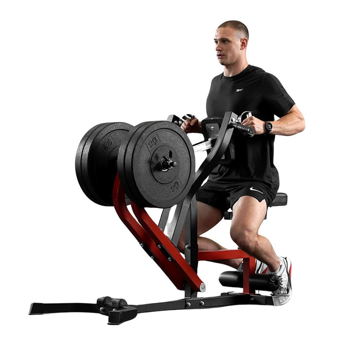 GMWD Seated Row Machine, 400LB Back Extension Rowing Machine Plate-loaded