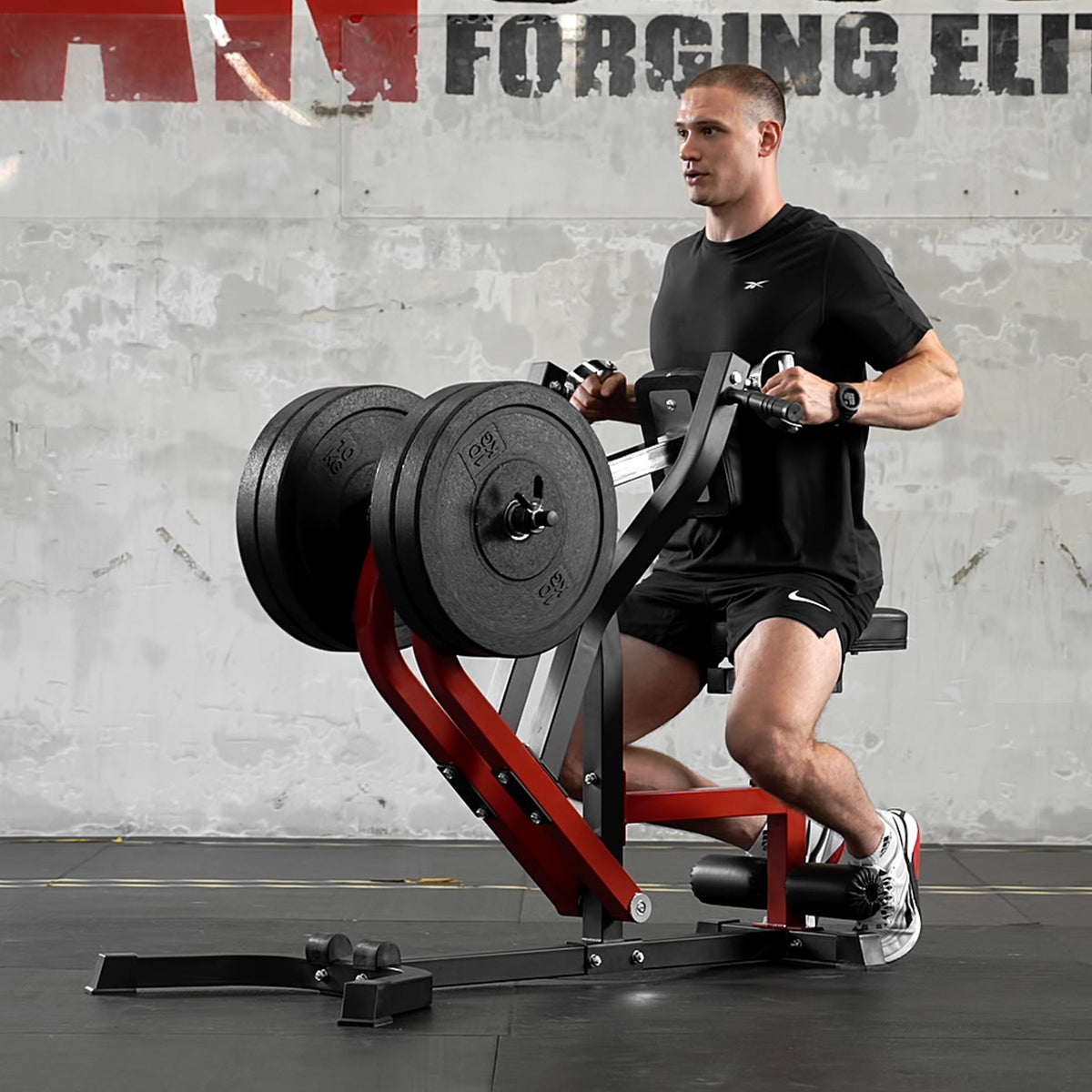 Seated Row / Back Extension Machine, 400LB Plate-Loaded - GMWD