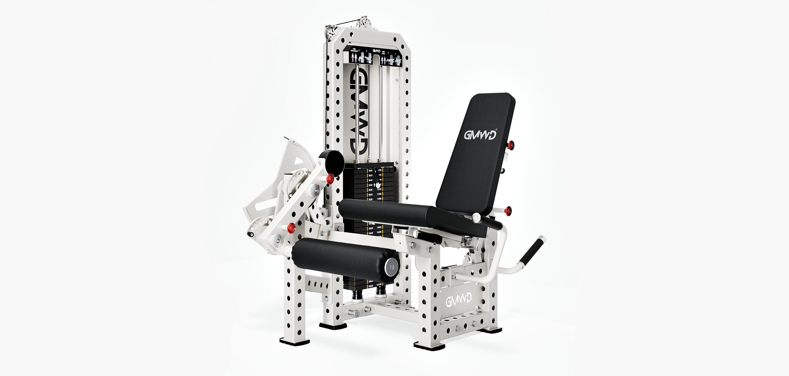 Selectorized Leg Extension and Curl Machine, Up to 455 LB Total