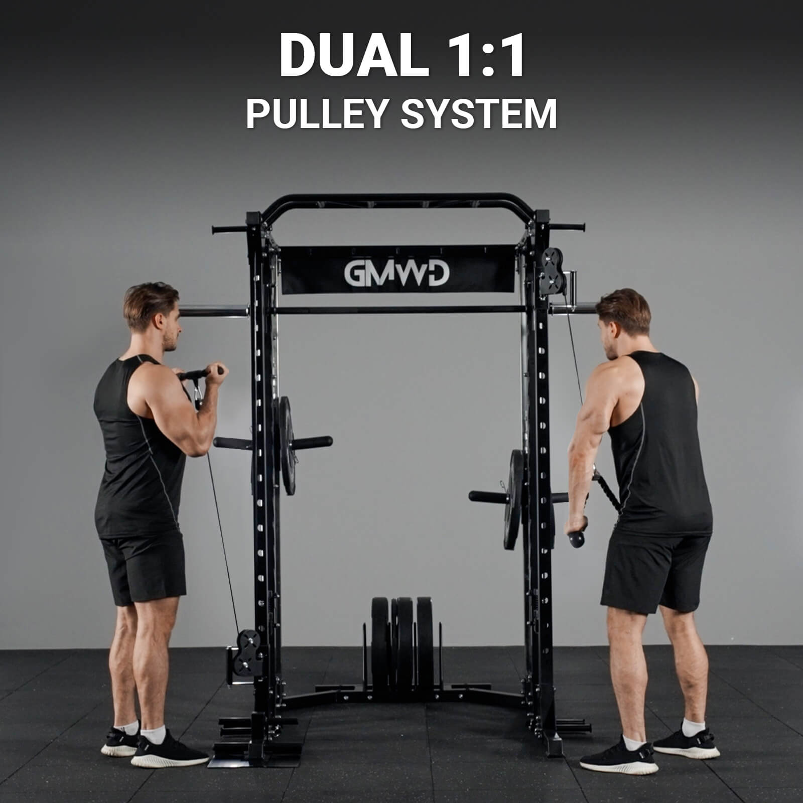 GMWD All-In-One Smith Machine with Functional Trainer, 1:1 Ratio