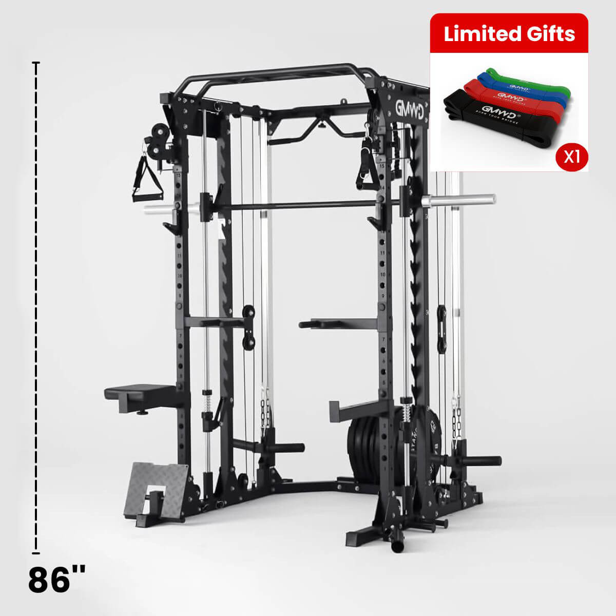 All-In-One Smith Machine with Functional Trainer SM12