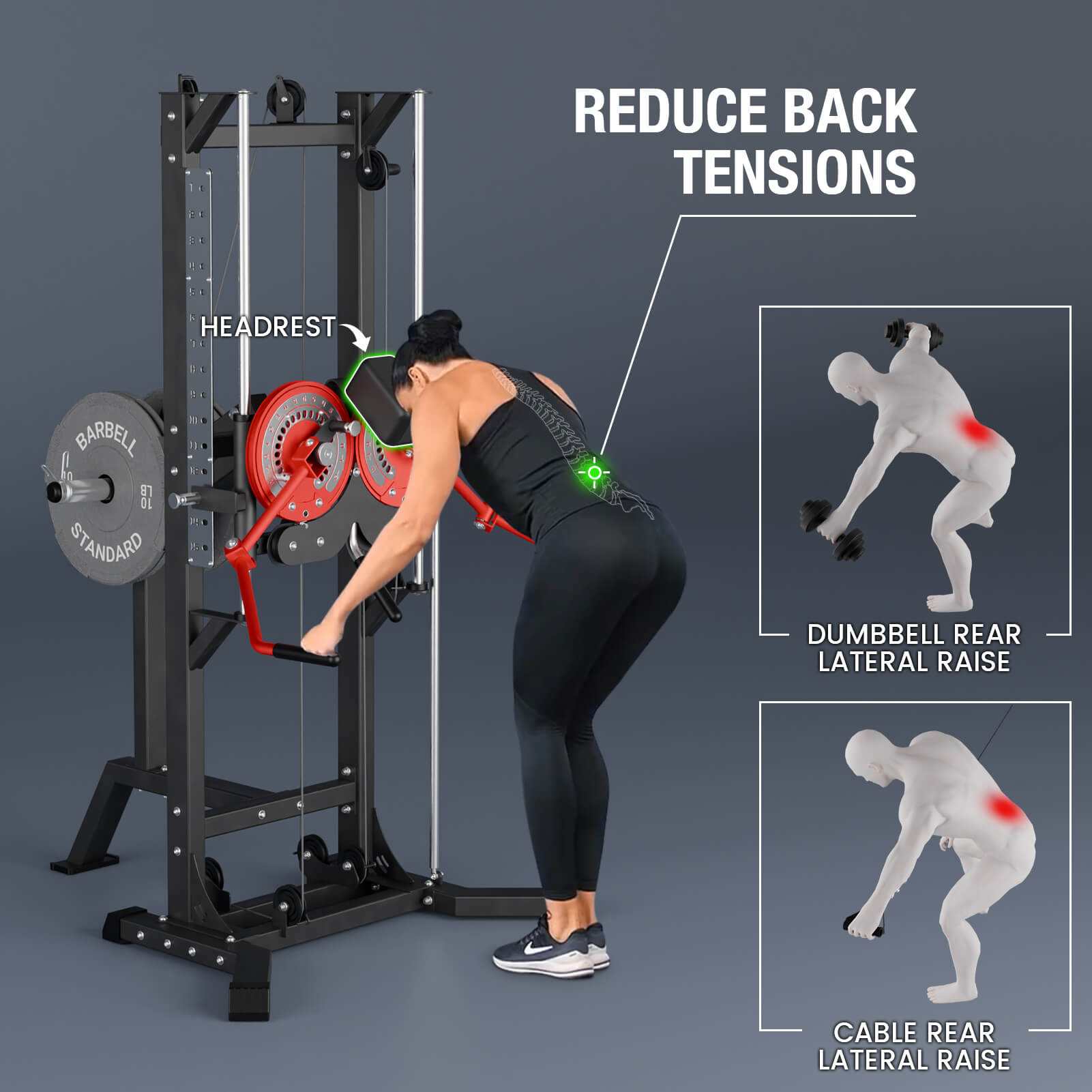 lateral raise standing multi flight machine cpj reduced back tensions-gmwd fitness