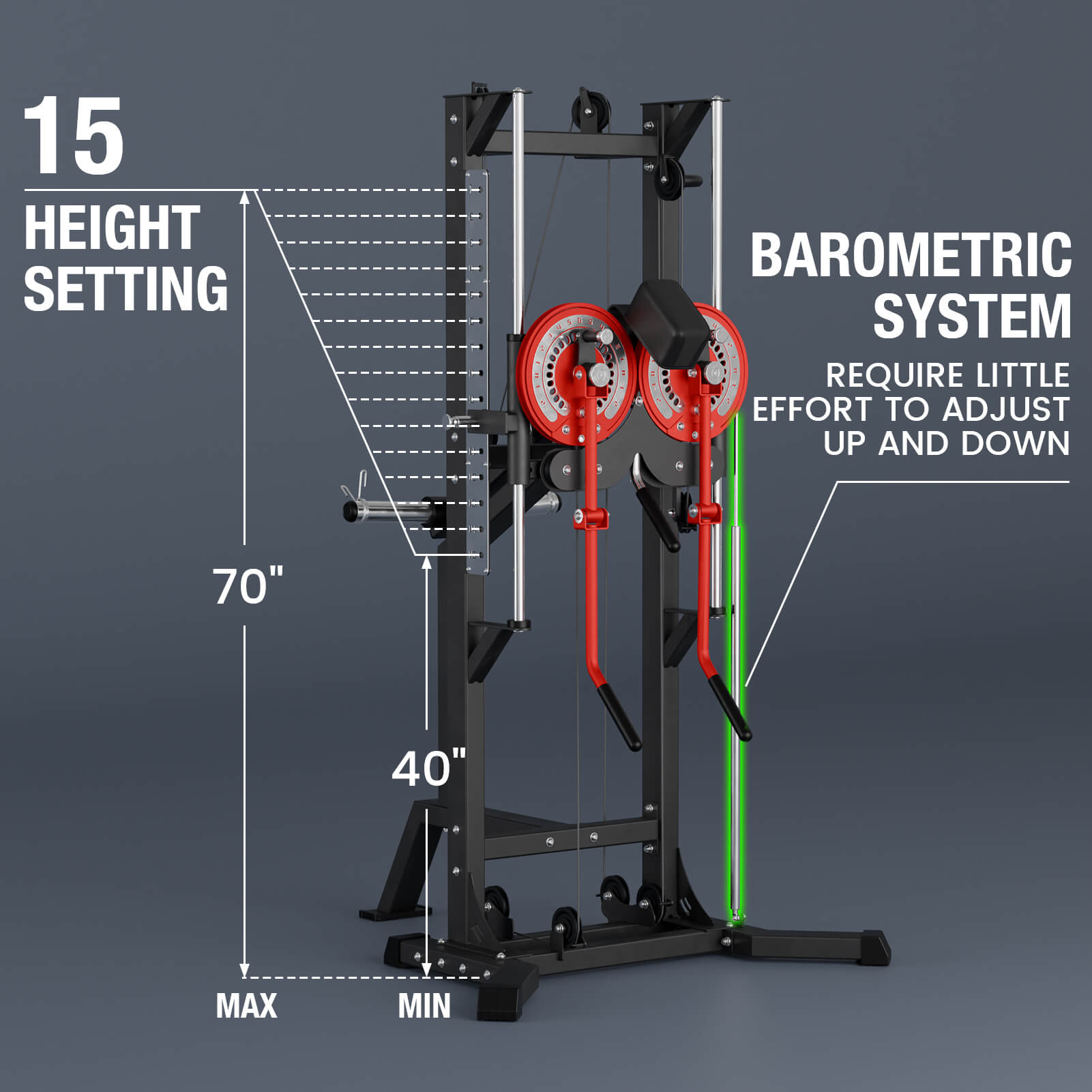 lateral raise standing multi flight machine cpj barometric system 15 height settings-gmwd fitness