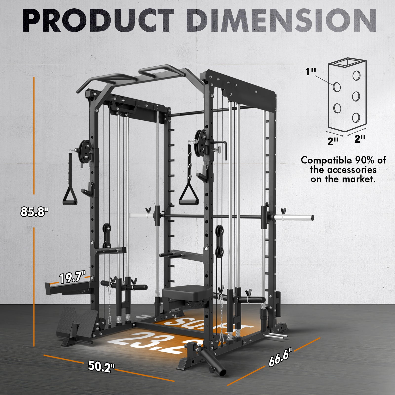 Dual Action Smith Machine with Functional Trainer SM01